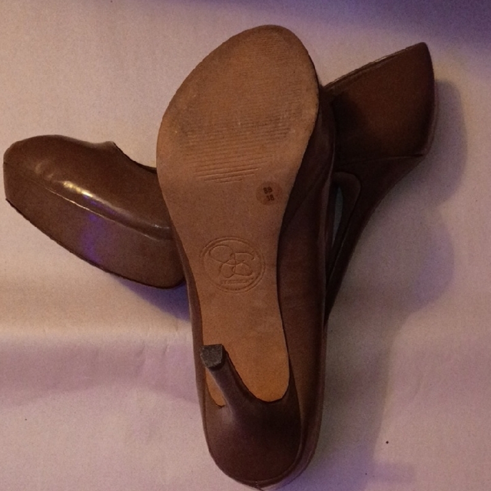 Jessica Simpson Sz 8 Peeptoe Platform Heels - Picture 5 of 7